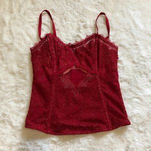 Victoria secret red lace corset size 34B